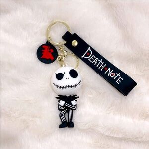 NEW The Nightmare Before Christmas Charm Jack Skellington Keychain w/‎ Wristband